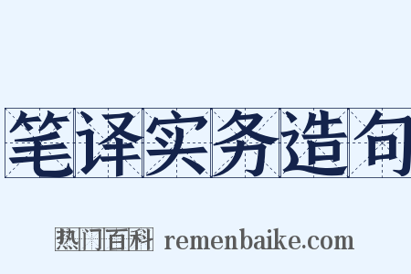 笔译实务造句是什么意思的图片